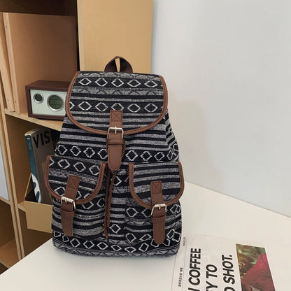 National style patterned backpack