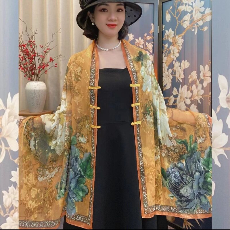 National Style Silk Scarf