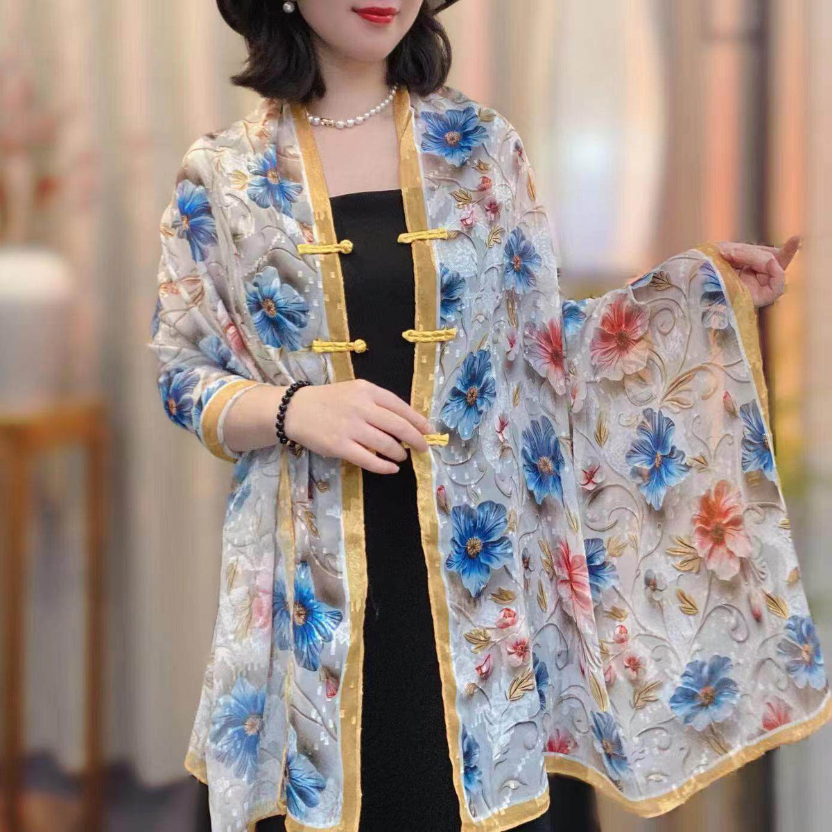 National Style Silk Scarf