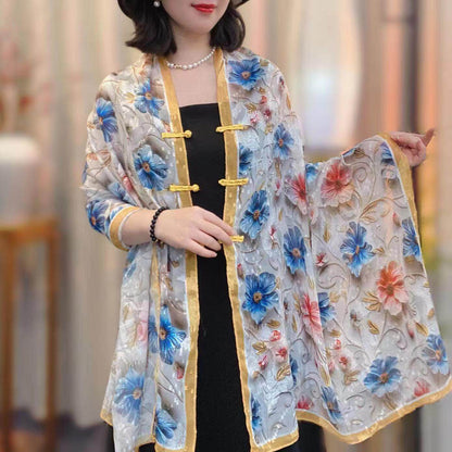 National Style Silk Scarf