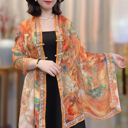 National Style Silk Scarf