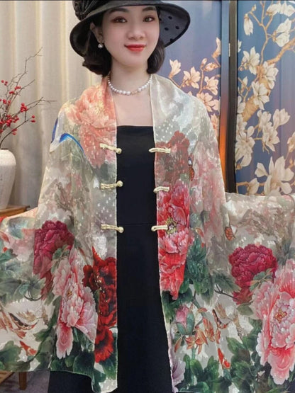 National Style Silk Scarf