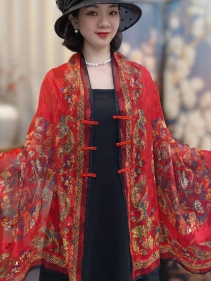 National Style Silk Scarf