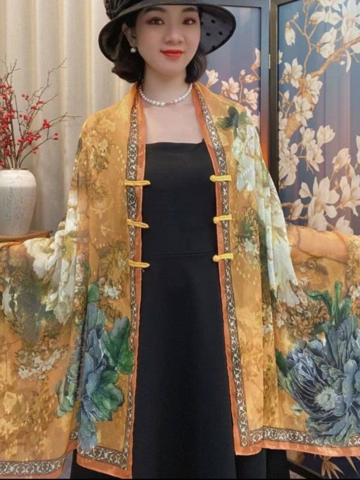 National Style Silk Scarf