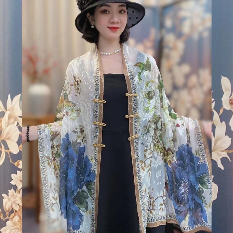 National Style Silk Scarf