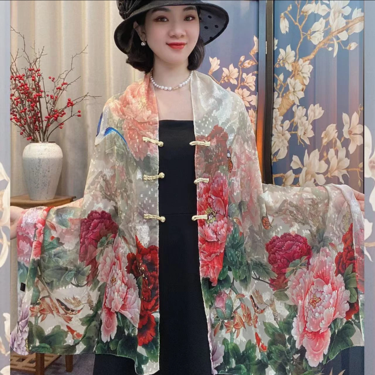National Style Silk Scarf