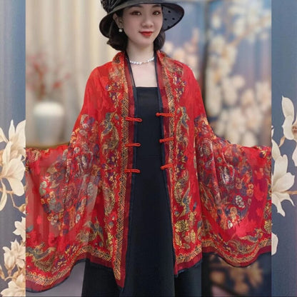 National Style Silk Scarf