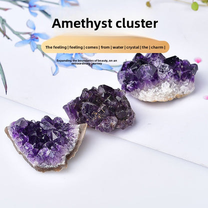 Natural Amethyst Crystal Cluster Decor
