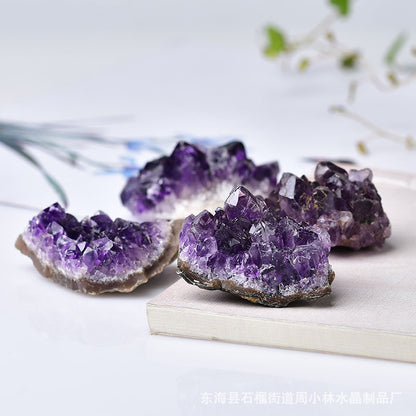 Natural Amethyst Crystal Cluster Decor