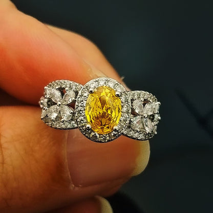 Natural amethyst ring