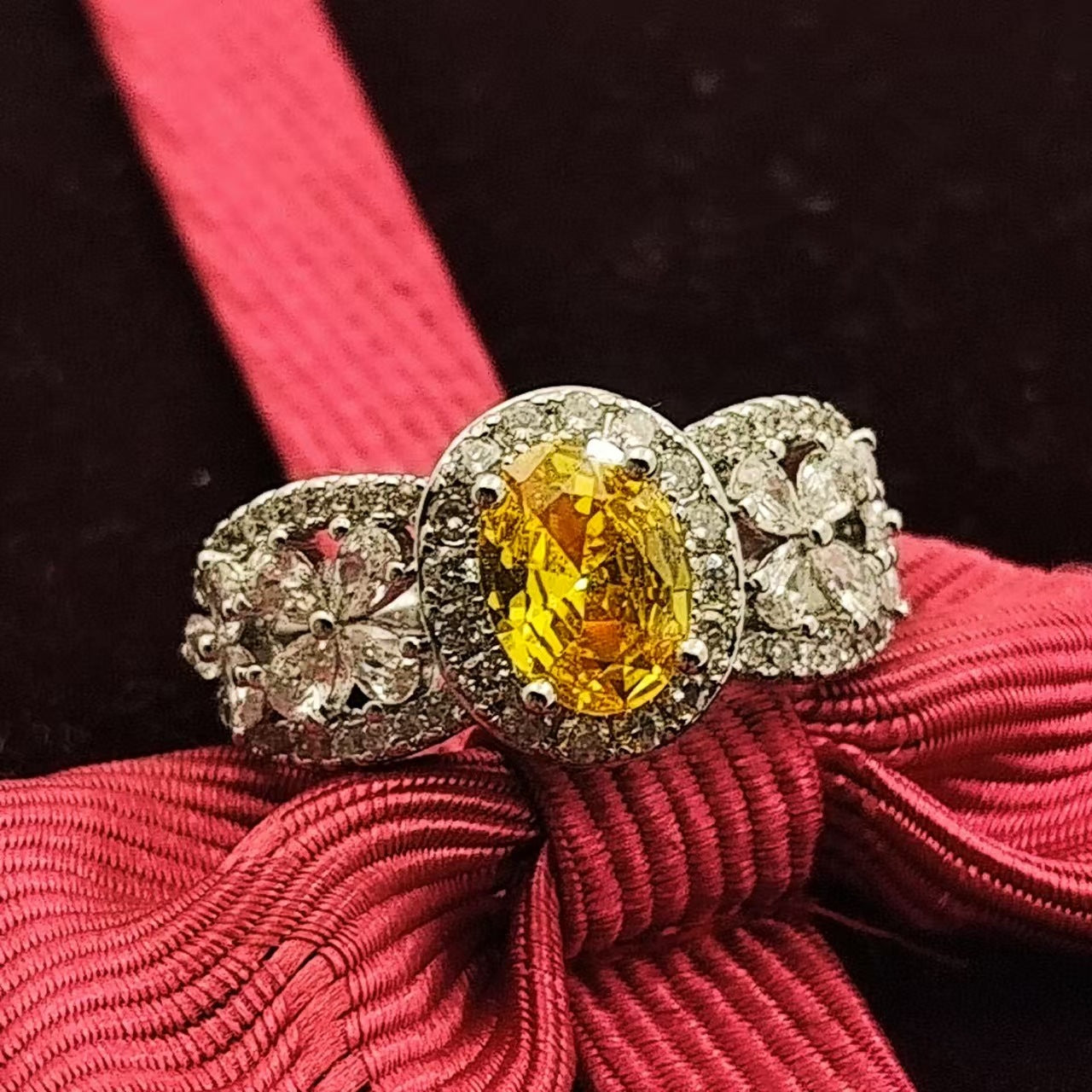 Natural amethyst ring