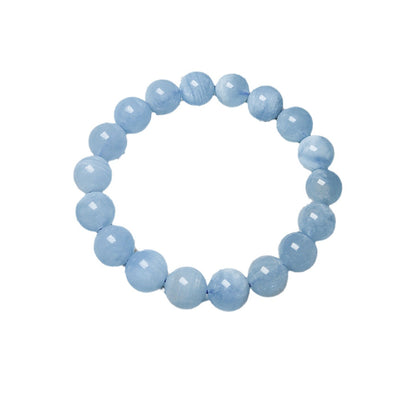Natural Aquamarine Bead Bracelet for Women