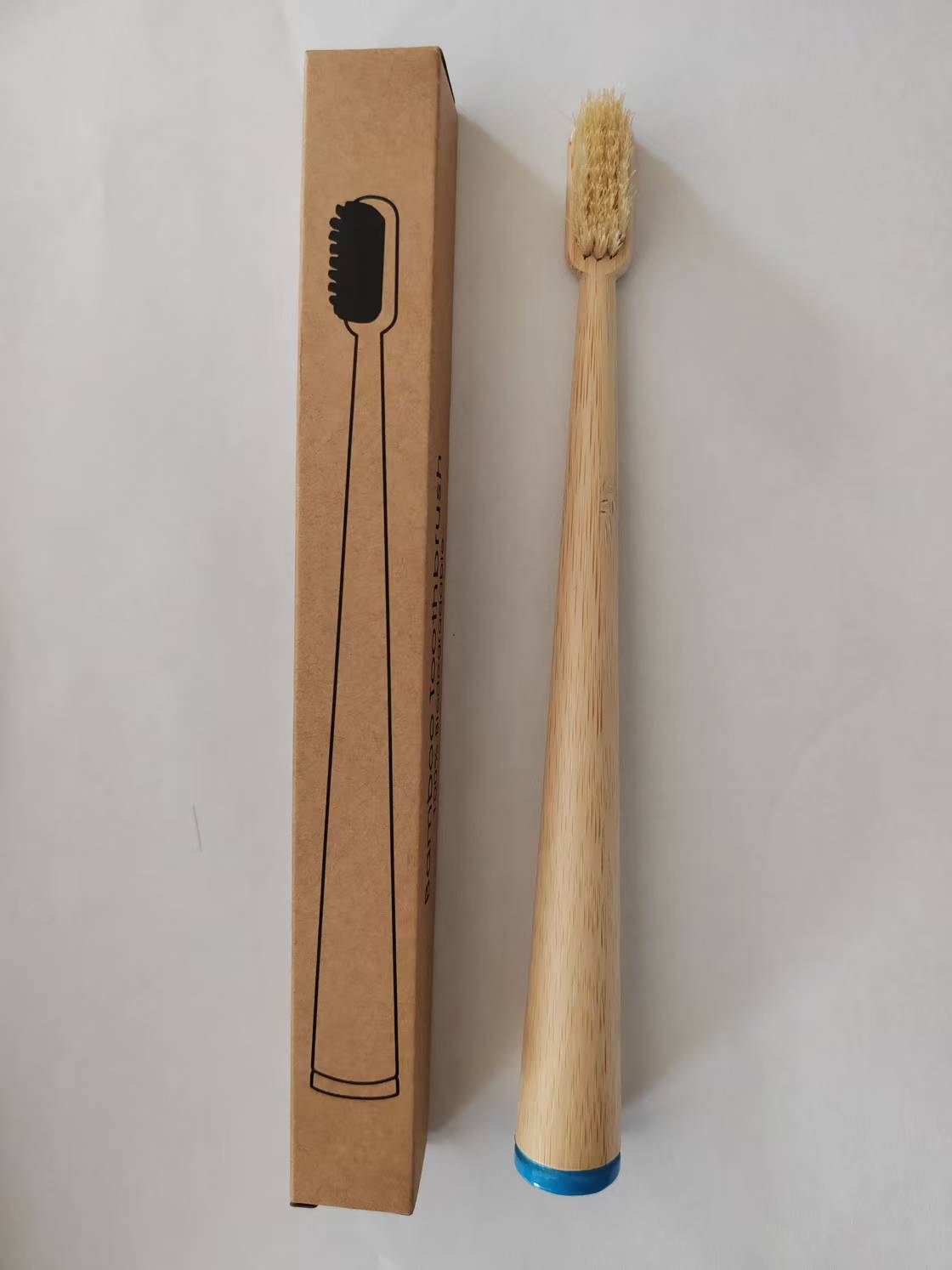 Natural Bamboo Toothbrush with Pig or Horse Hair Bristles