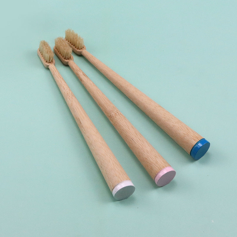 Natural Bamboo Toothbrush with Pig or Horse Hair Bristles