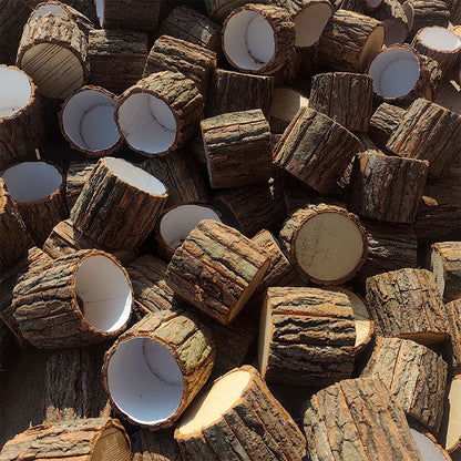 Natural Bark Flower Pot