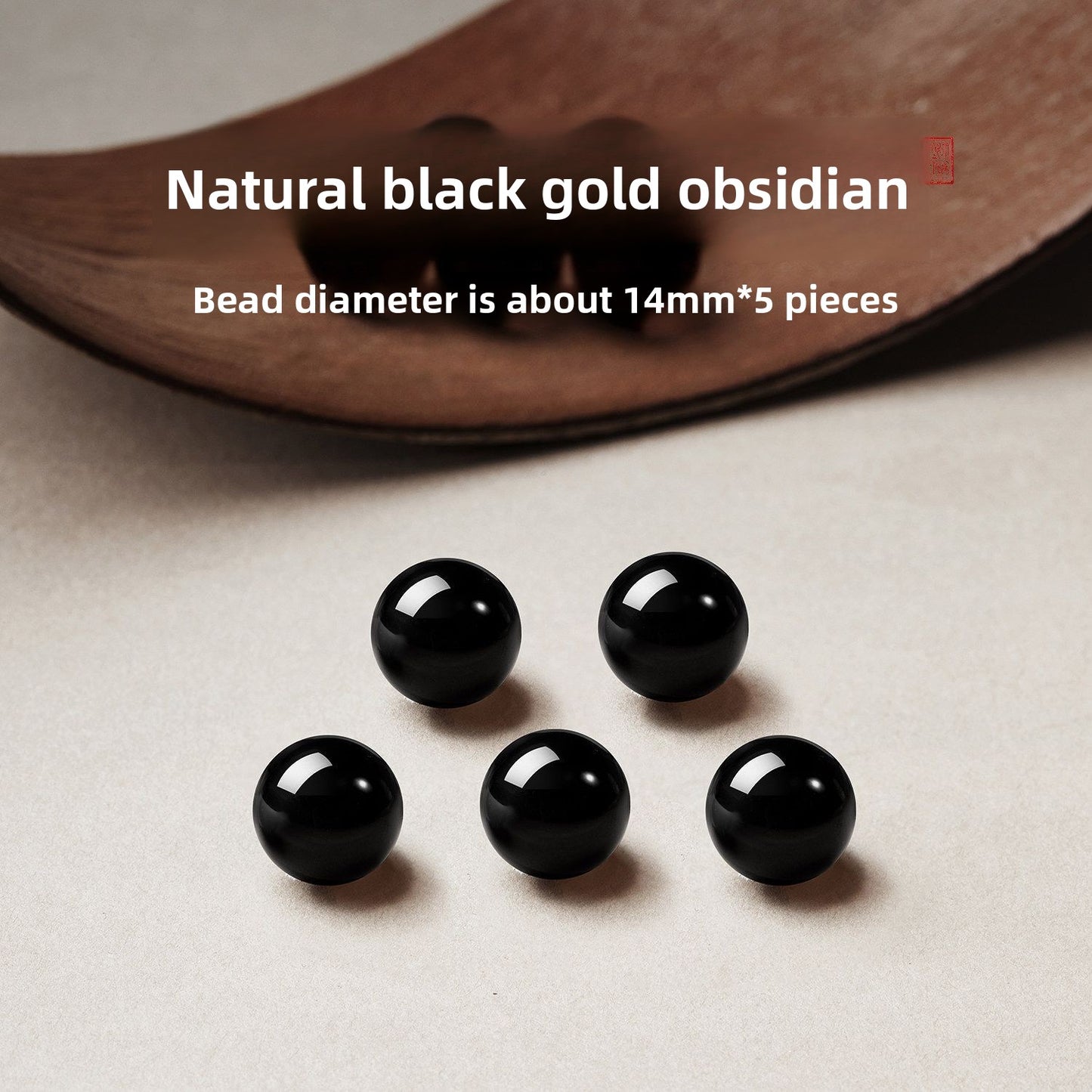 Natural Black Obsidian Loose Beads