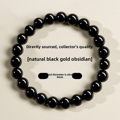 Natural Black Obsidian Loose Beads