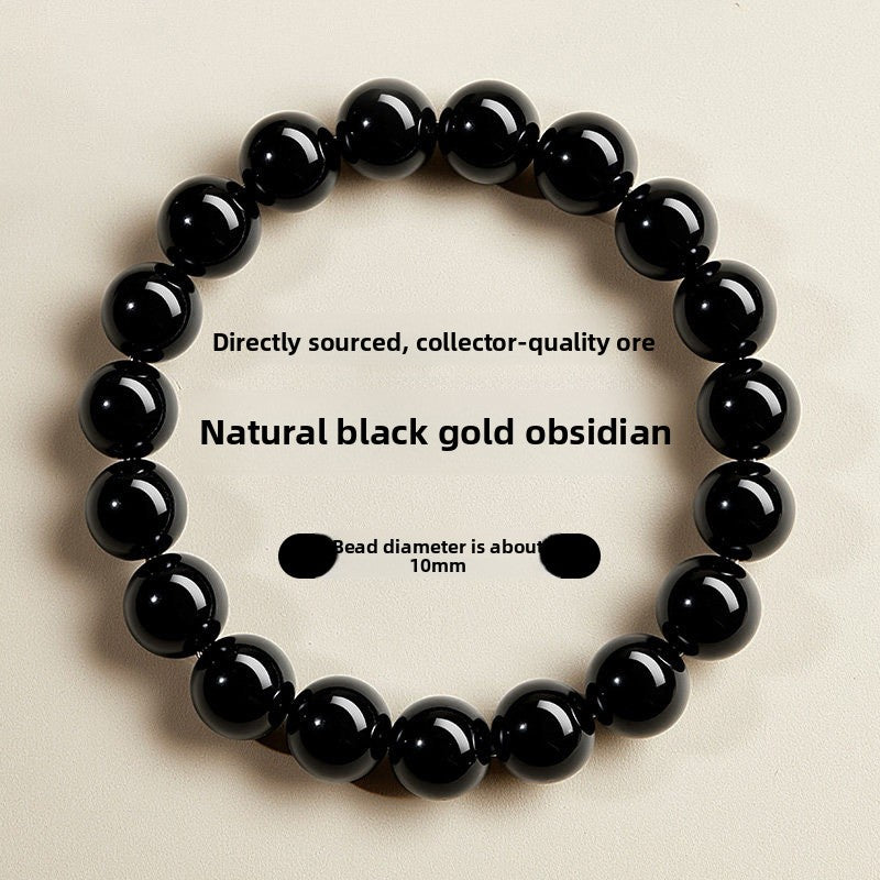 Natural Black Obsidian Loose Beads