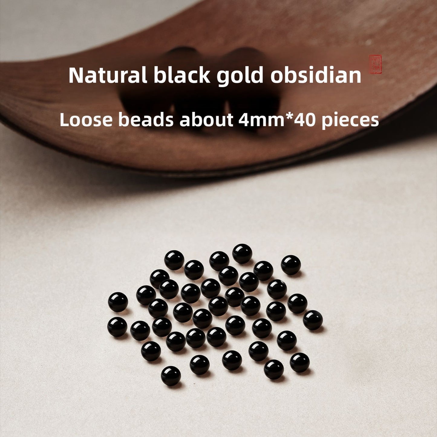 Natural Black Obsidian Loose Beads
