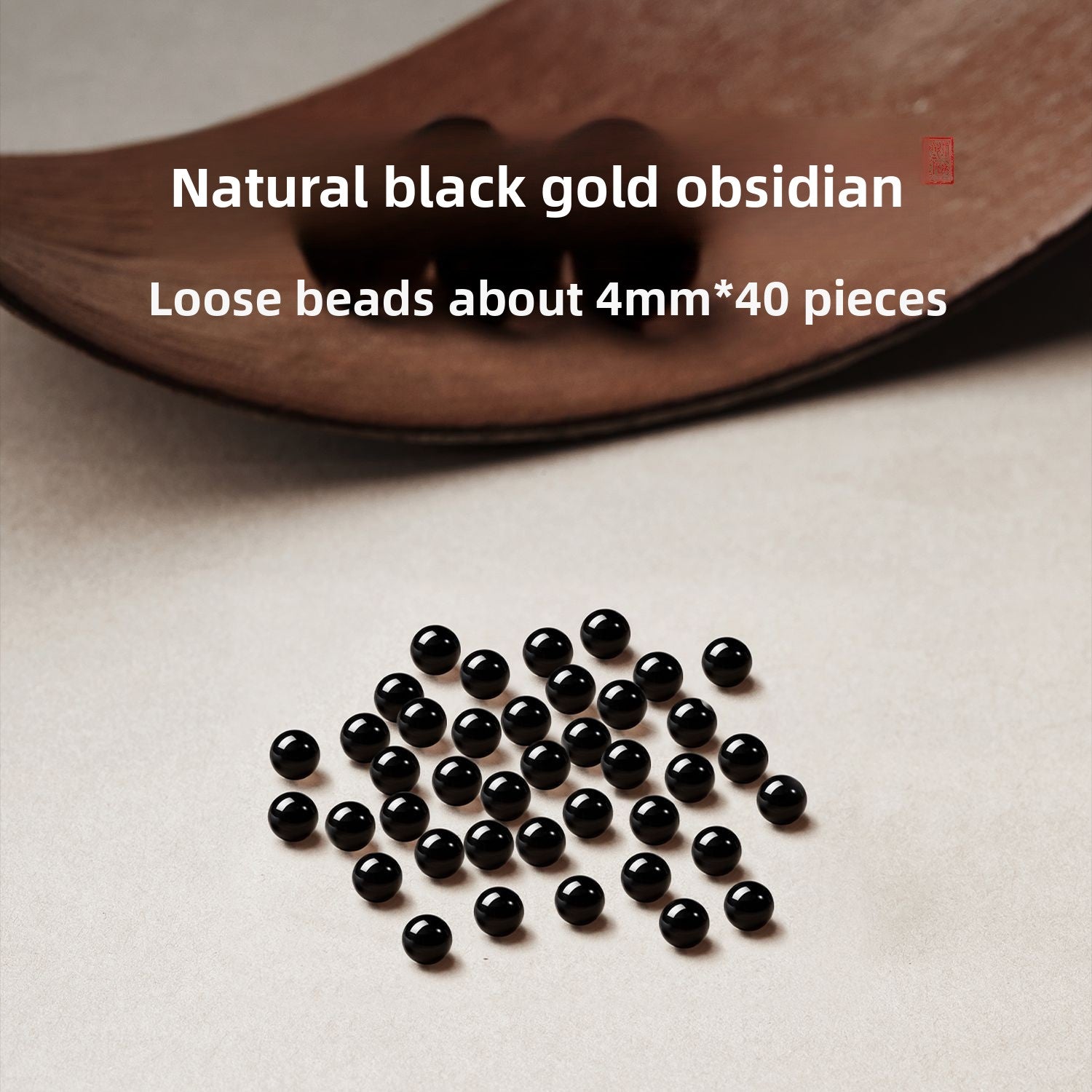Natural Black Obsidian Loose Beads