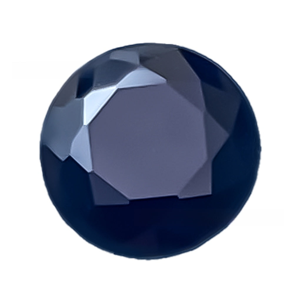 Natural Black Spinel Faceted Round Loose Gemstone