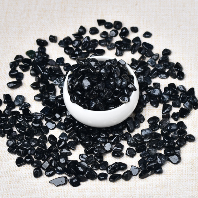 Natural Black Tourmaline Gravel Decorative Stones