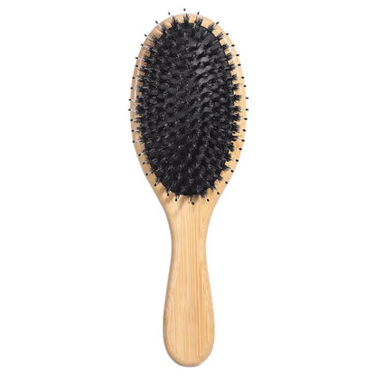 Natural Boar Bristle Wooden Hair Massage Comb