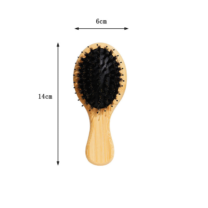 Natural Boar Bristle Wooden Hair Massage Comb