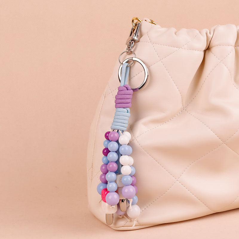 Natural Bodhi Seed Wooden Bead Keychain Pendant
