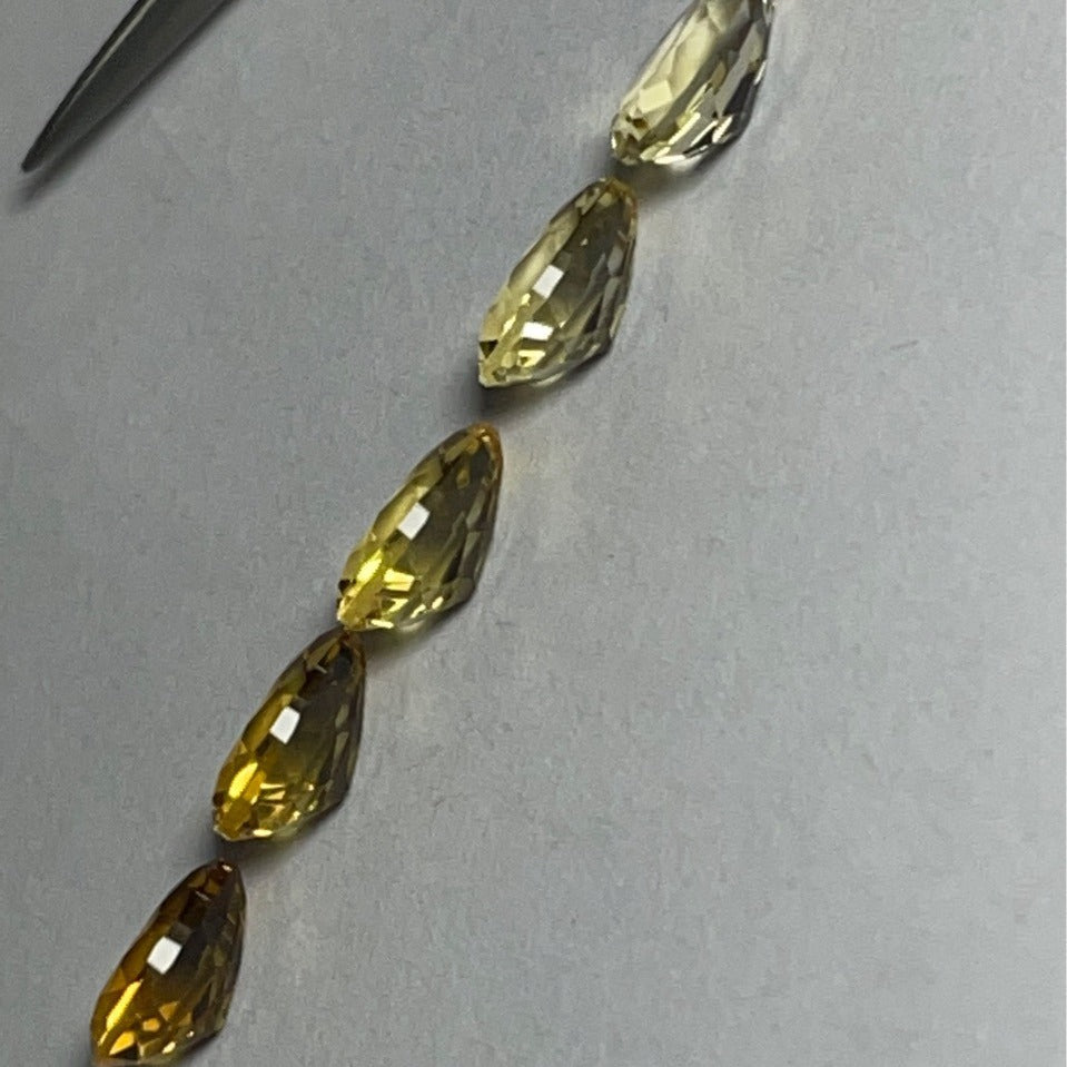 Natural Citrine Pear Shaped Loose Stones