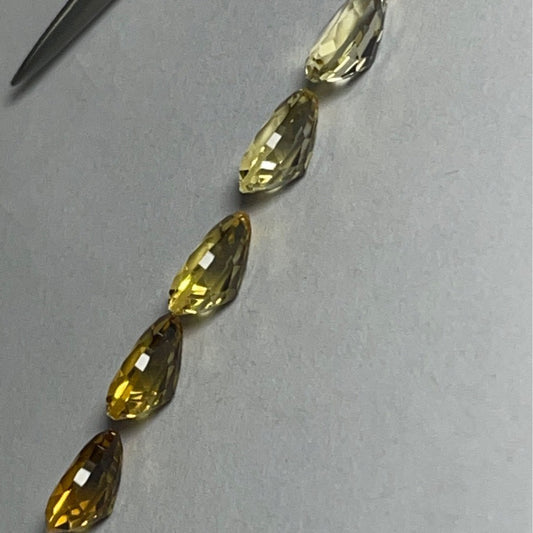 Natural Citrine Pear Shaped Loose Stones