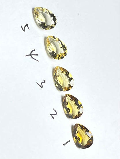 Natural Citrine Pear Shaped Loose Stones