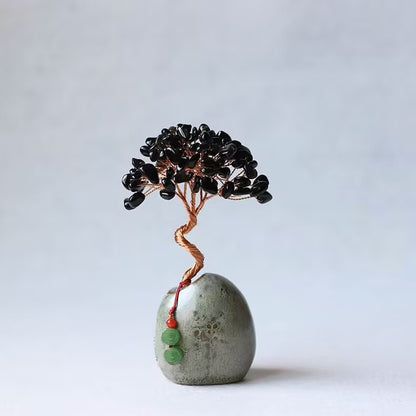 Natural Citrine Wealth Tree Decoration for Home Office