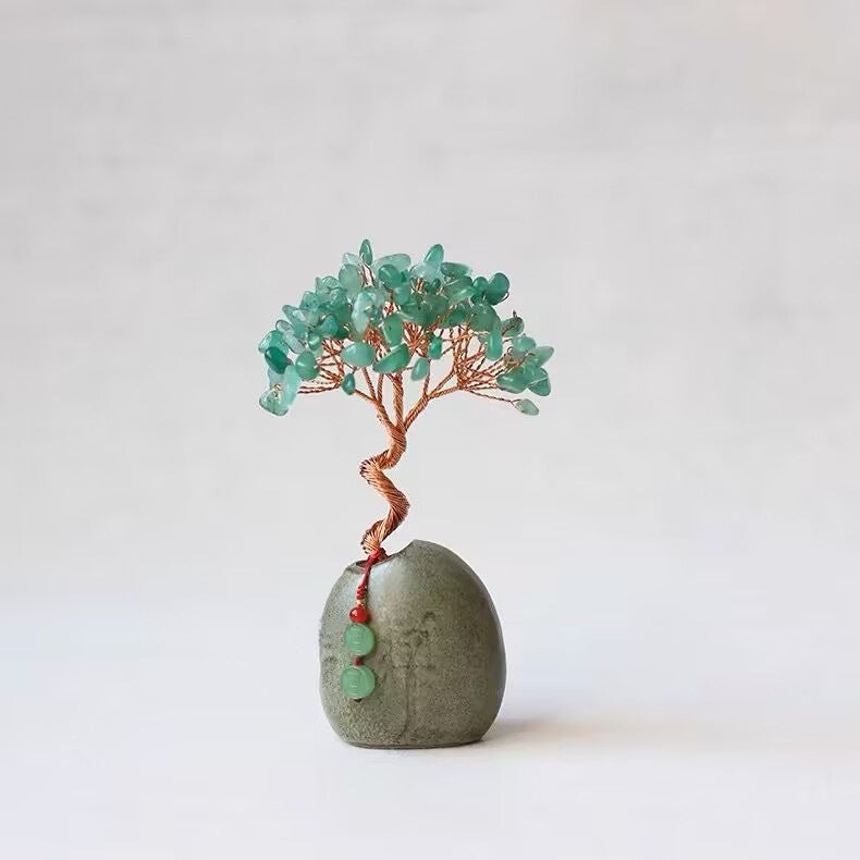 Natural Citrine Wealth Tree Decoration for Home Office