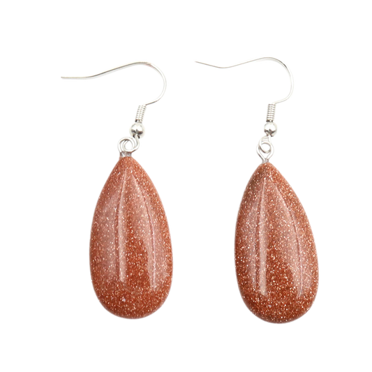 Natural Crystal Drop Earrings