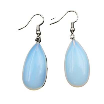 Natural Crystal Drop Earrings