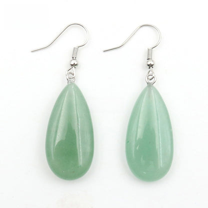 Natural Crystal Drop Earrings