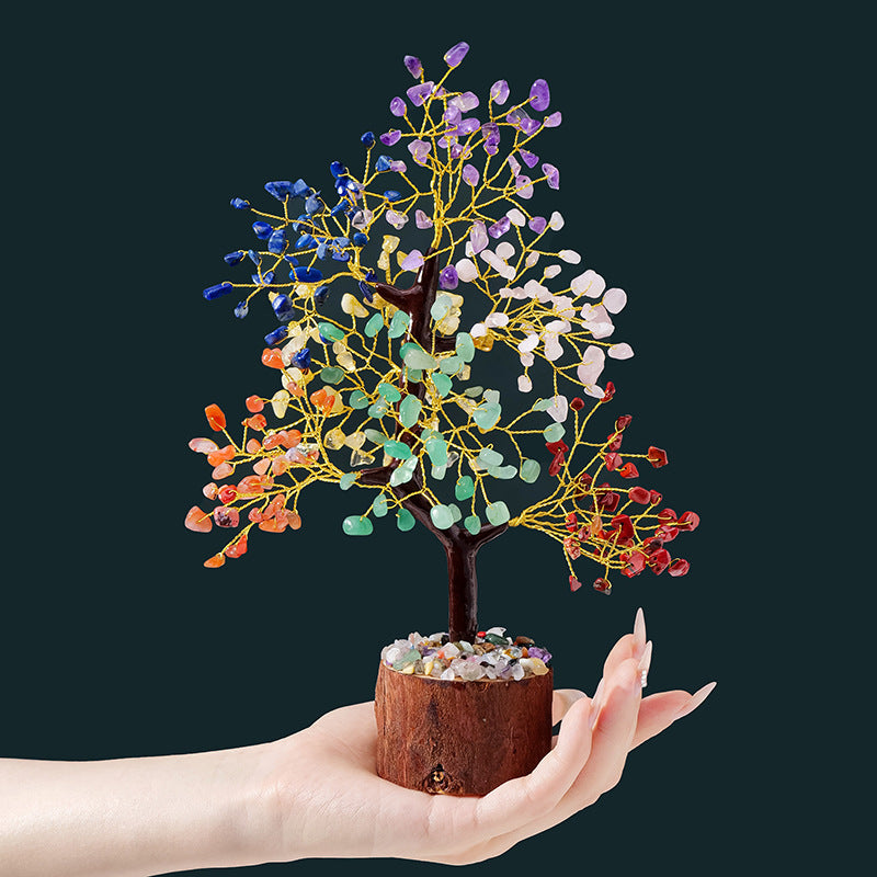 Natural Crystal Fortune Tree Ornament