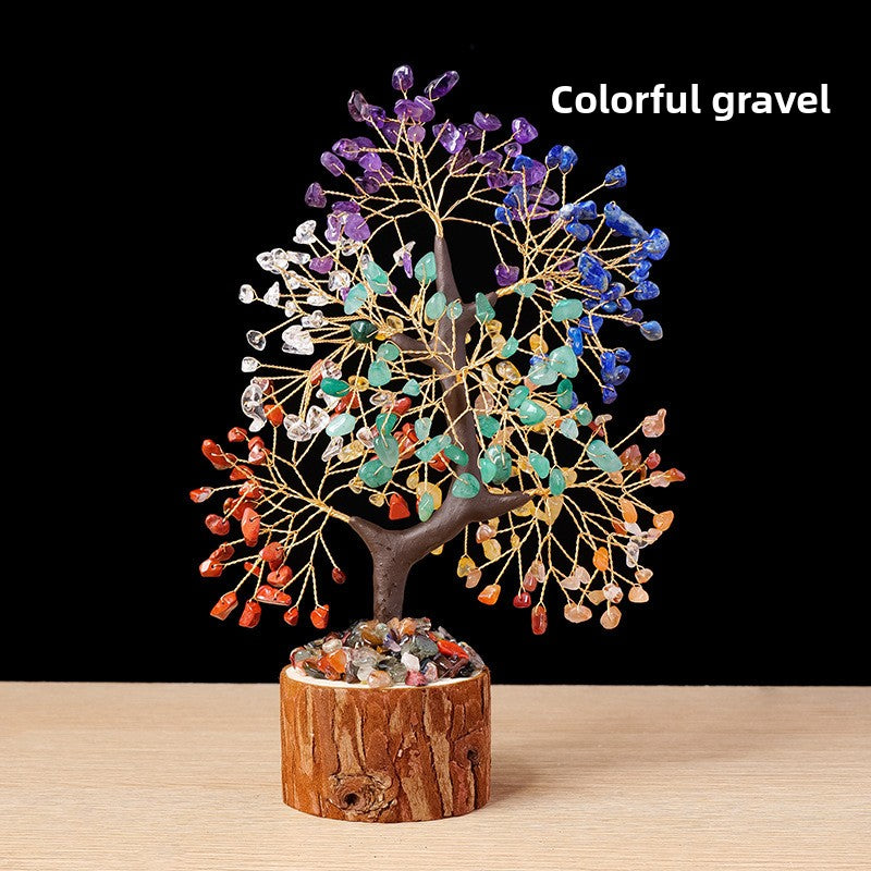 Natural Crystal Fortune Tree Ornament
