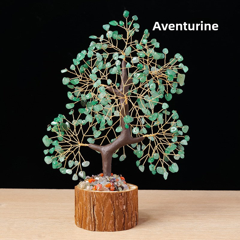Natural Crystal Fortune Tree Ornament
