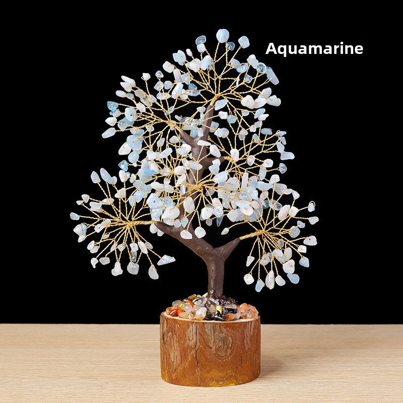 Natural Crystal Fortune Tree Ornament