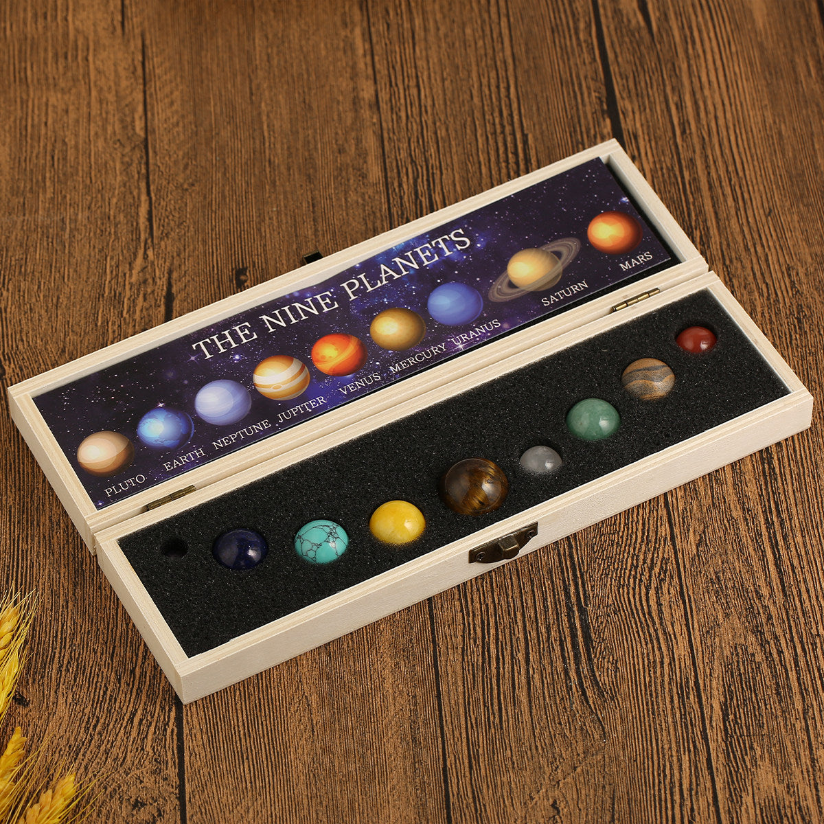 Natural Crystal Solar System Desktop Model