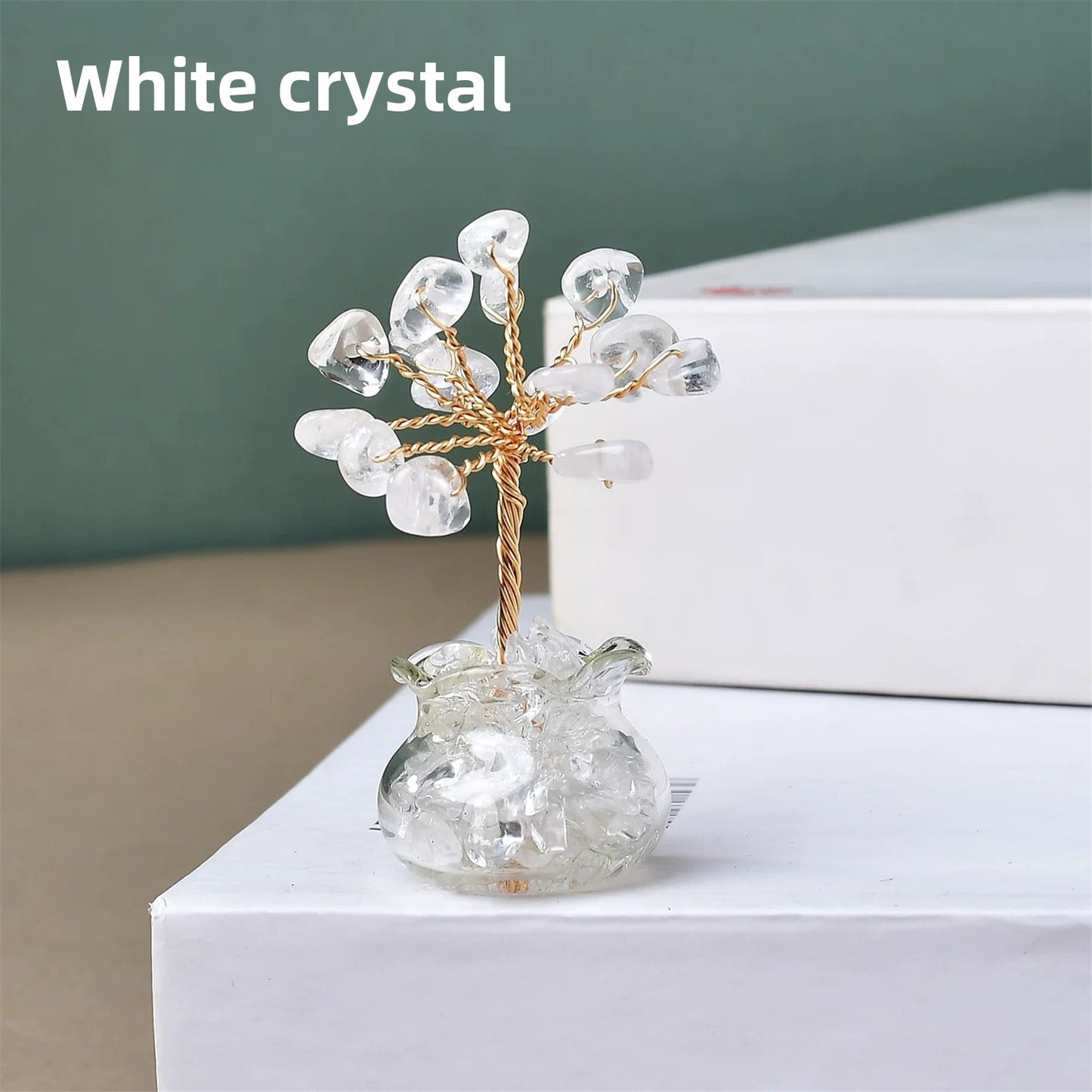 Natural Crystal Tree Ornament Decoration