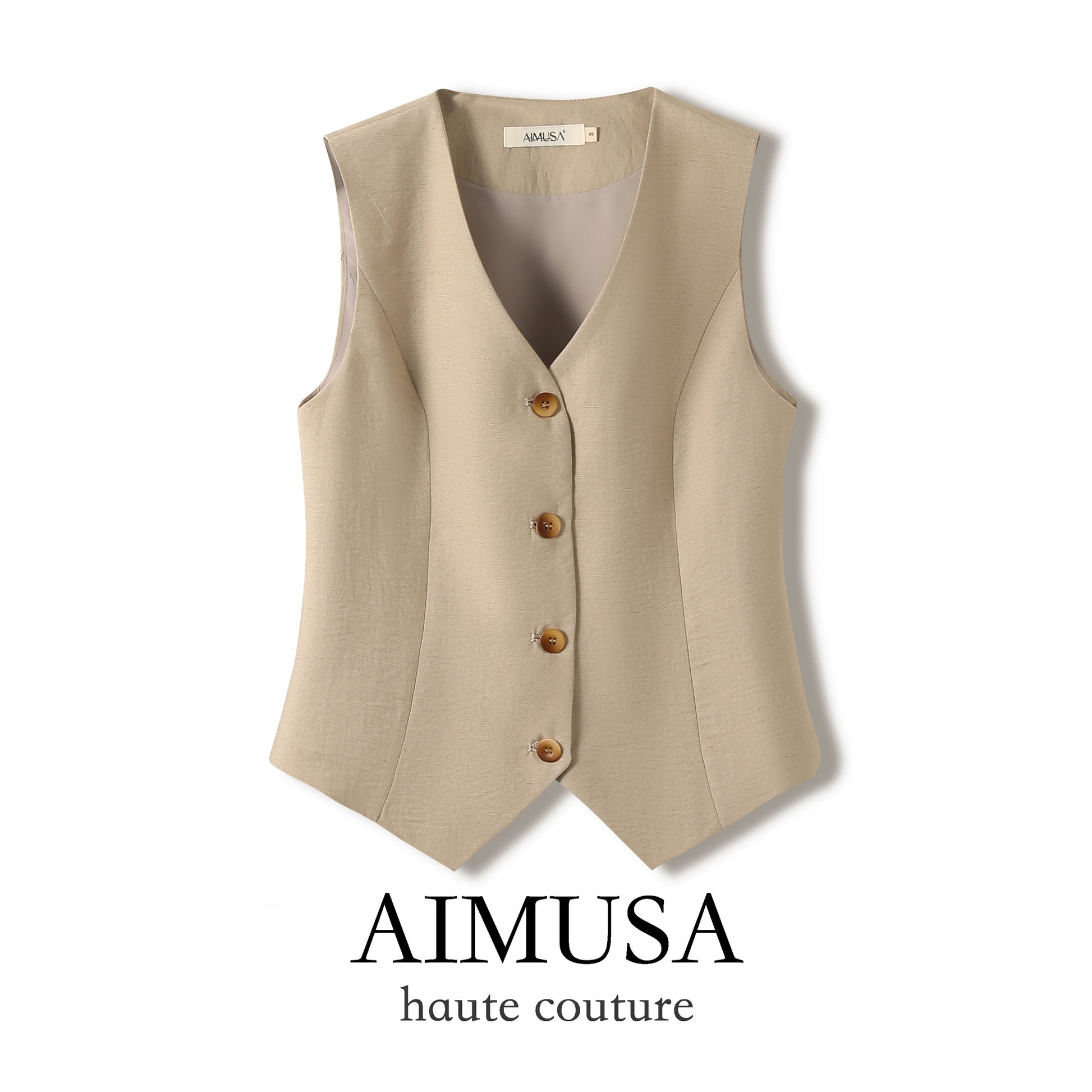 [Natural Fiber] Linen vest Vest Women's Summer 2025 Spring and Summer New arrival Elegant Sleeveless Waistcoat Vest