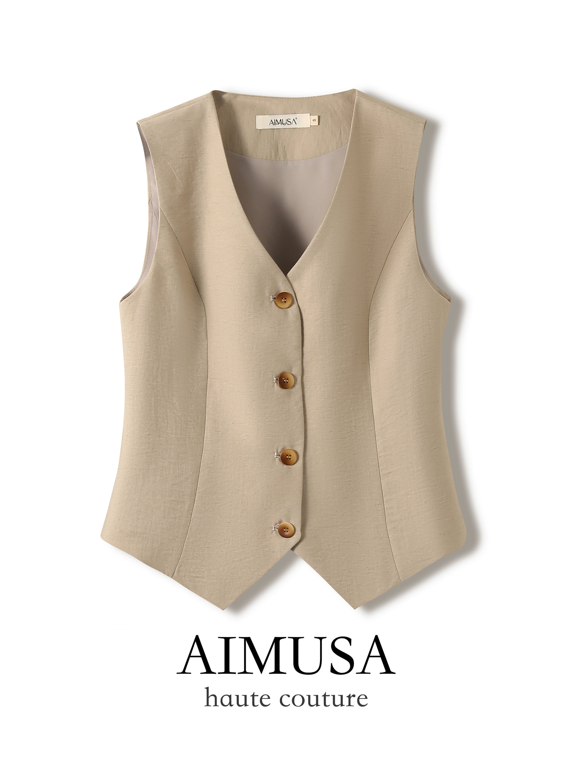 [Natural Fiber] Linen vest Vest Women's Summer 2025 Spring and Summer New arrival Elegant Sleeveless Waistcoat Vest
