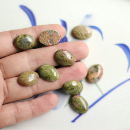 Natural Gemstone Egg Shaped Beads