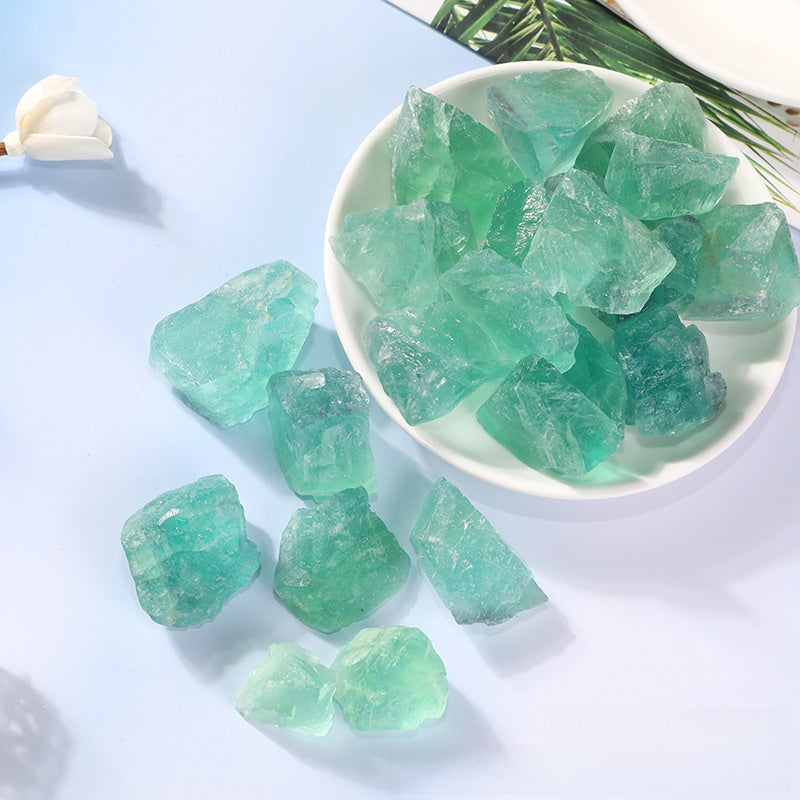 Natural Green Fluorite Crystal Aromatherapy Stone