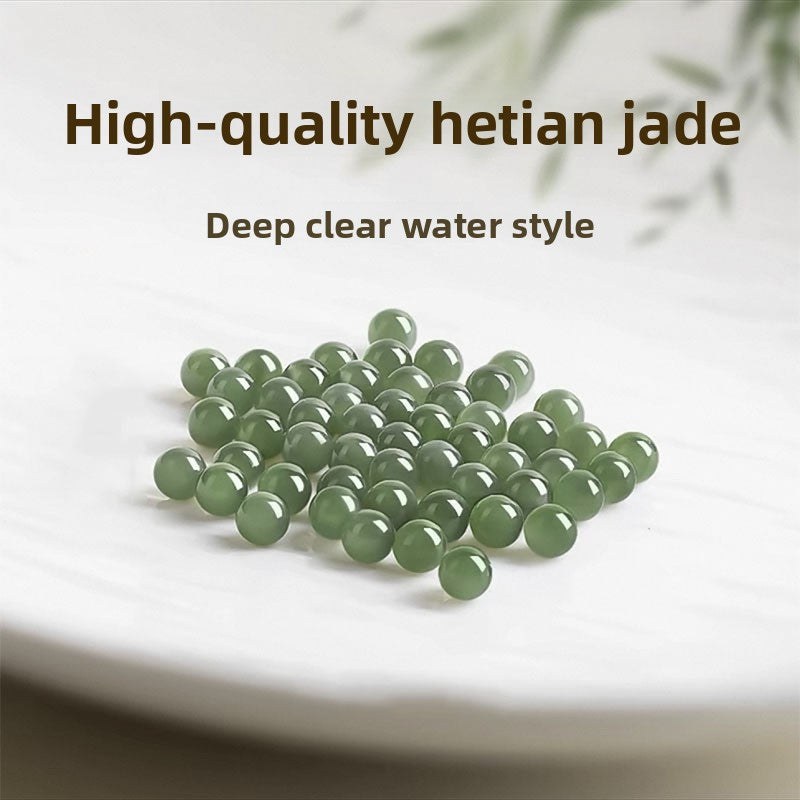 Natural Hetian Jade Loose Beads