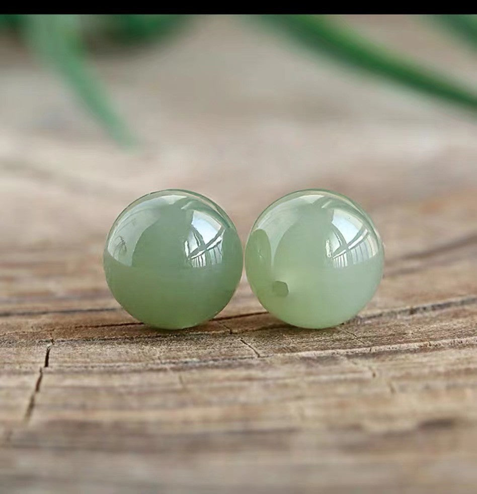 Natural Hetian Jade Loose Beads