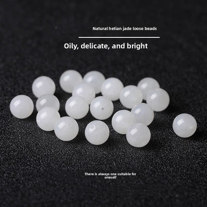 Natural Hetian Jade Loose Beads